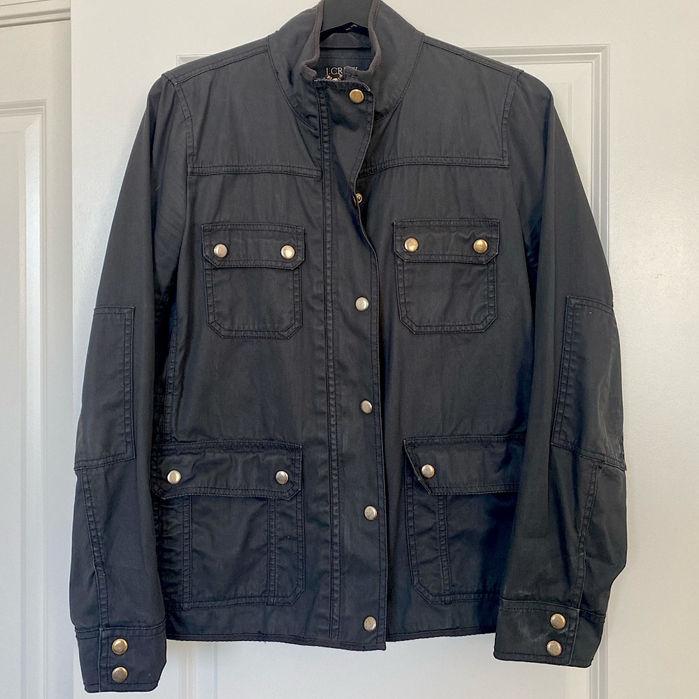 J Crew Relaxed Boyfriend Field Jacket - Dark Gray - Size Large (L)